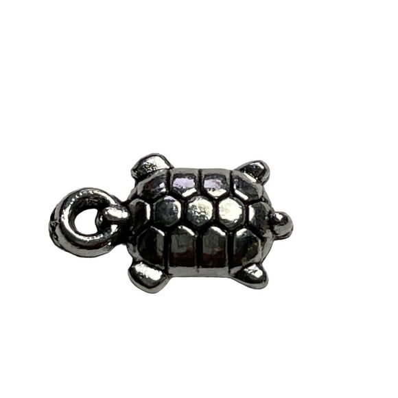 Turtle Pendant Silver Tone Charm Bracelet Necklace Jewelry Craft Dangle c Nautic - Picture 1 of 2